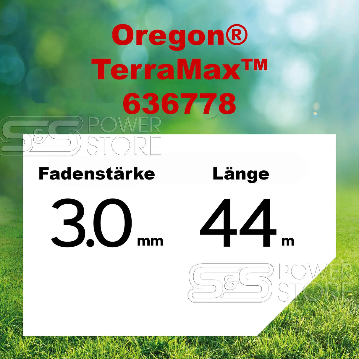 Oregon Profi Mähfaden TerraMax 3 mm x 44 m Trimmerfaden Freischneiderfaden - powerstore-shop