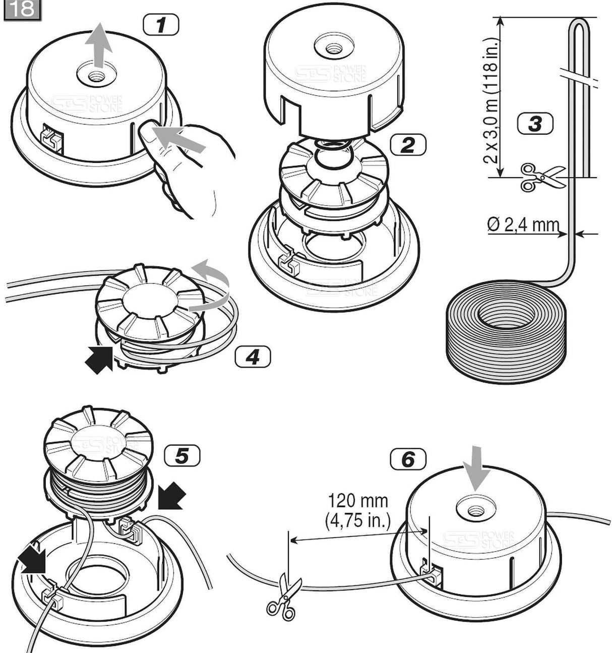 IKRA Mähkopf Schneidkopf komplett BCE 33/43 - powerstore-shop