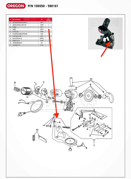 Oregon Feder Kettenschärfgerät Ersatzteil Nr. 109175 - powerstore-shop