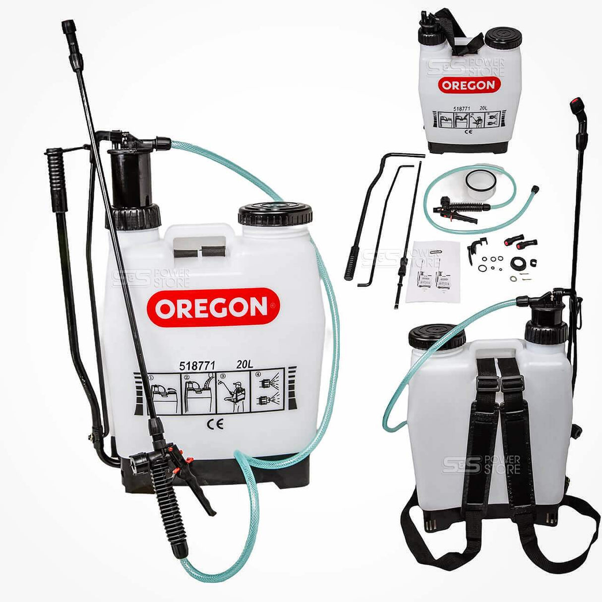 Oregon Rückenspritze 20 Liter Drucksprühgerät Drucksprüher 518771 - powerstore-shop
