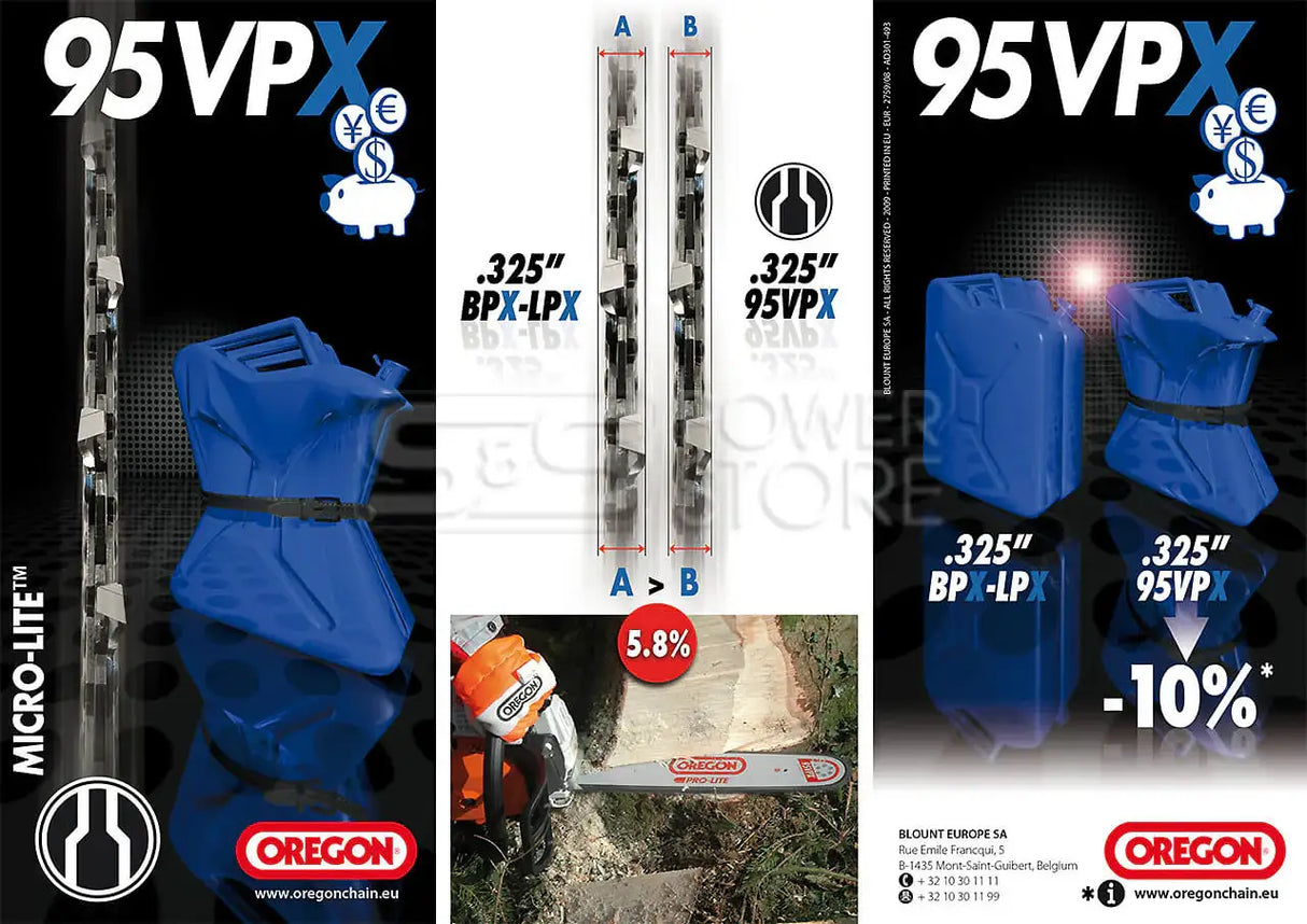 Oregon SpeedCut Sägekette 95VPX064E 325" 1,3 mm 64 TG 38 cm Halbmeißel - powerstore-shop