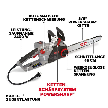 Oregon Elektro Kettensäge CS1500 Angebot Set inkl. 3 Powersharp Sägeketten - powerstore-shop