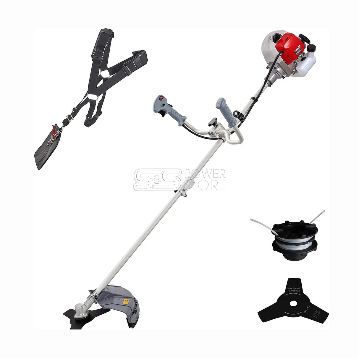 Doppelgriff Benzin Motorsense IKRA IBF43 Freischneider Trimmer - powerstore-shop