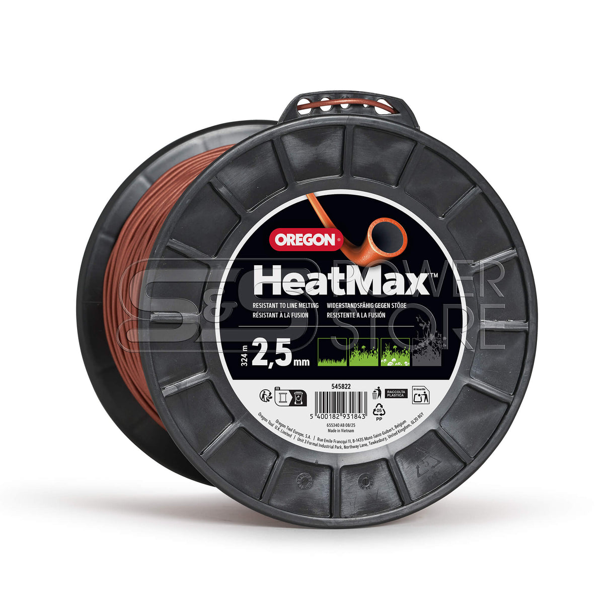 Oregon Profi Mähfaden Techni 280° HeatMax 2,5 mm x 324 m Trimmerfaden Freischneidefaden - powerstore-shop