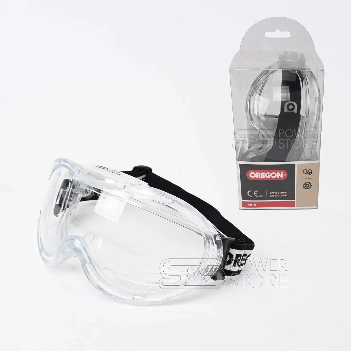 Oregon Schutzbrille klar geschlossene Überbrille Brillenträger Vollsichtbrille mit Gummiband - powerstore-shop