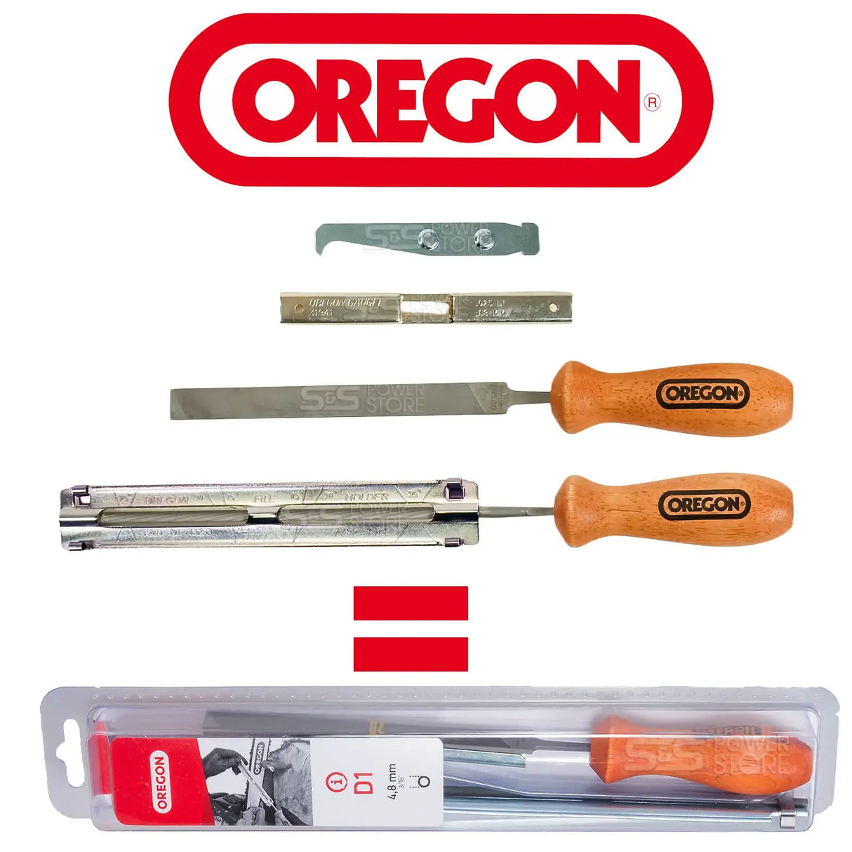 Oregon Schärfsatz 0.325" Sägeketten Schärfset 4,8 mm Feile Q90407 - powerstore-shop
