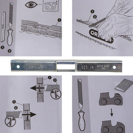 Oregon Tiefenbegrenzerlehre für 1/4", 3/8" & .0325" Sägeketten - powerstore-shop