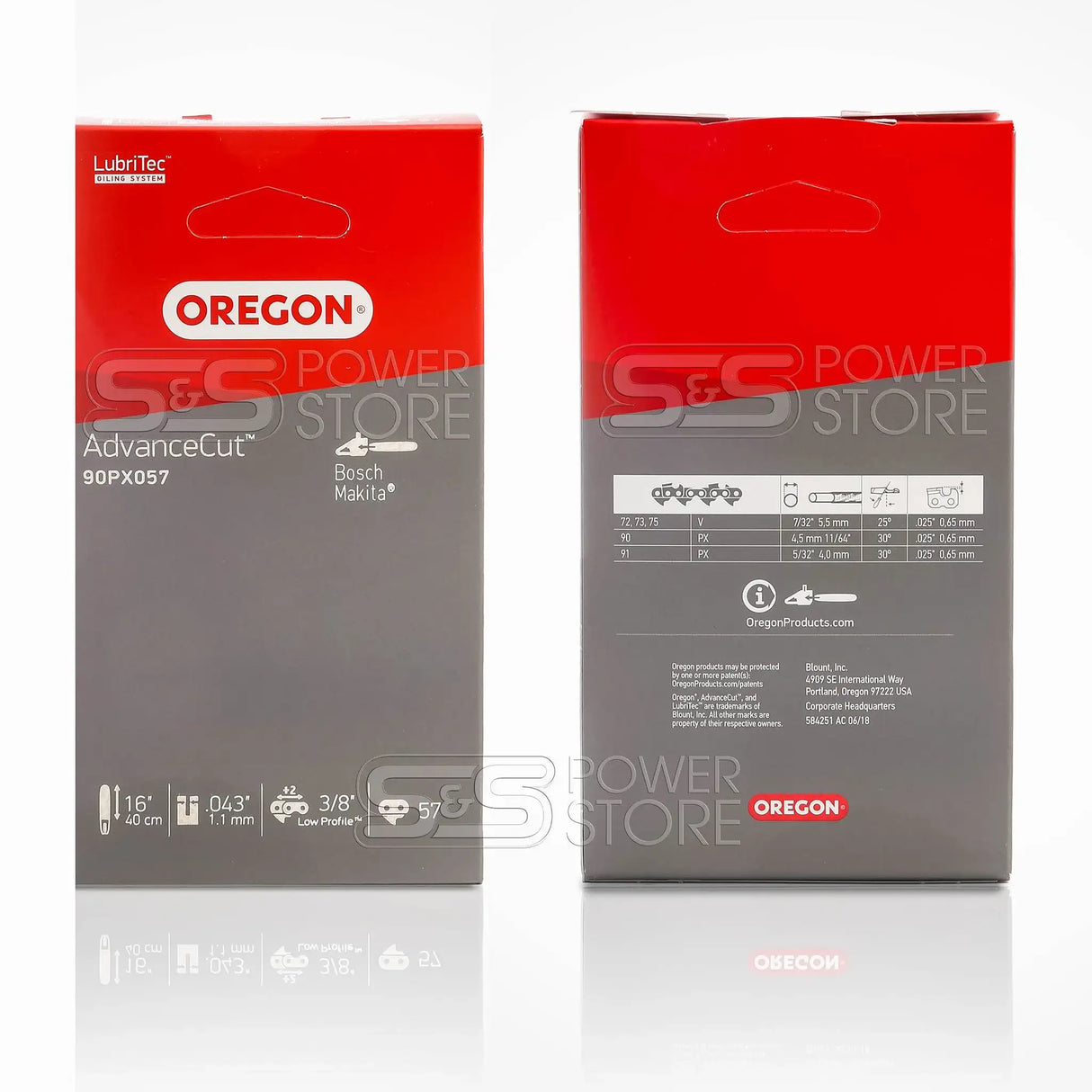 Oregon Sägekette 90PX057E AdvanceCut 3/8" 1,1 mm 57 TG 40 cm Halbmeißel