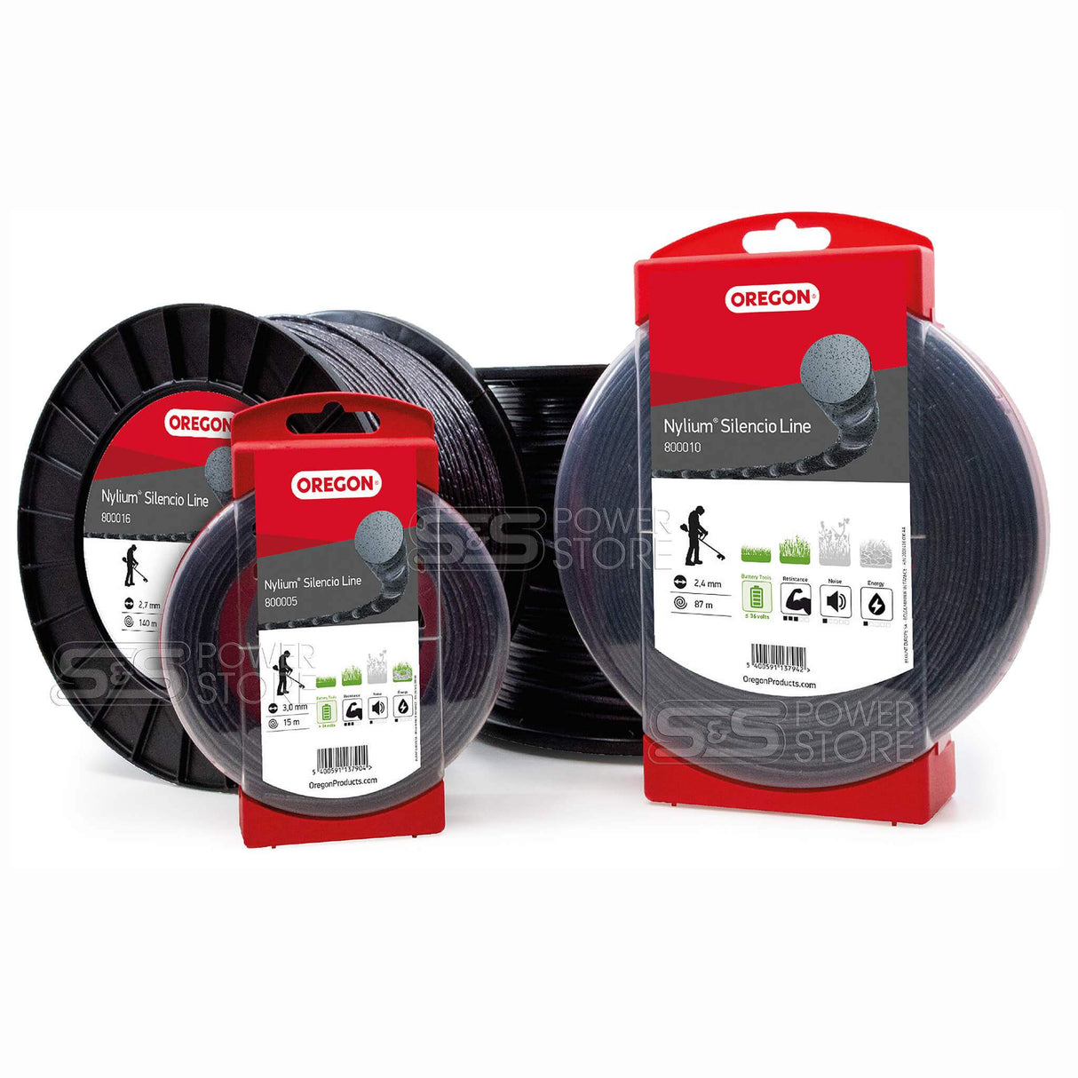 Oregon Mähfaden Aluminium verstärkt leise Nylium Silencio Rund 2,0 mm x 15 m - powerstore-shop