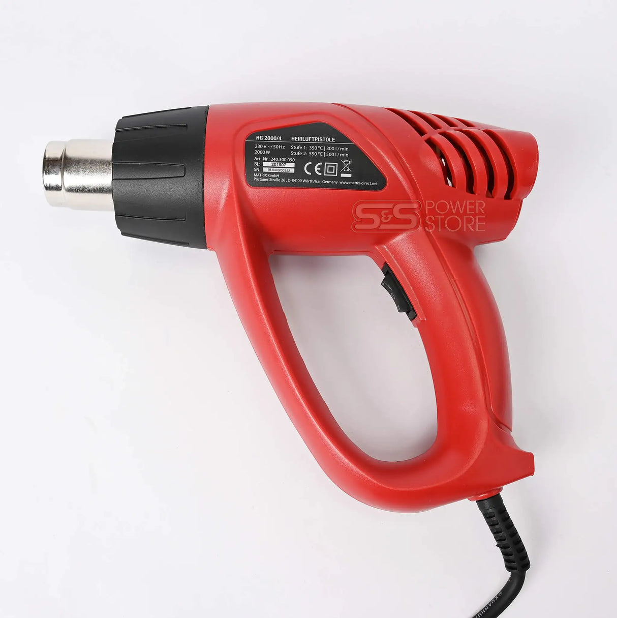 Matrix Heißluftpistole Heißluftfön Heißluftgebläse HG 2000/4 - powerstore-shop