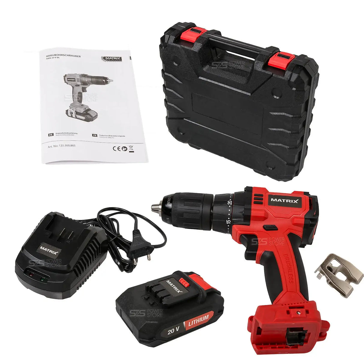 Matrix Akkuschrauber Bohrschrauber AKN-20 V BL 1,5 Ah Brushless 20 V Li-ion - powerstore-shop