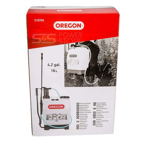 Oregon Rückenspritze 16 Liter Drucksprühgerät Drucksprüher 518769 - powerstore-shop