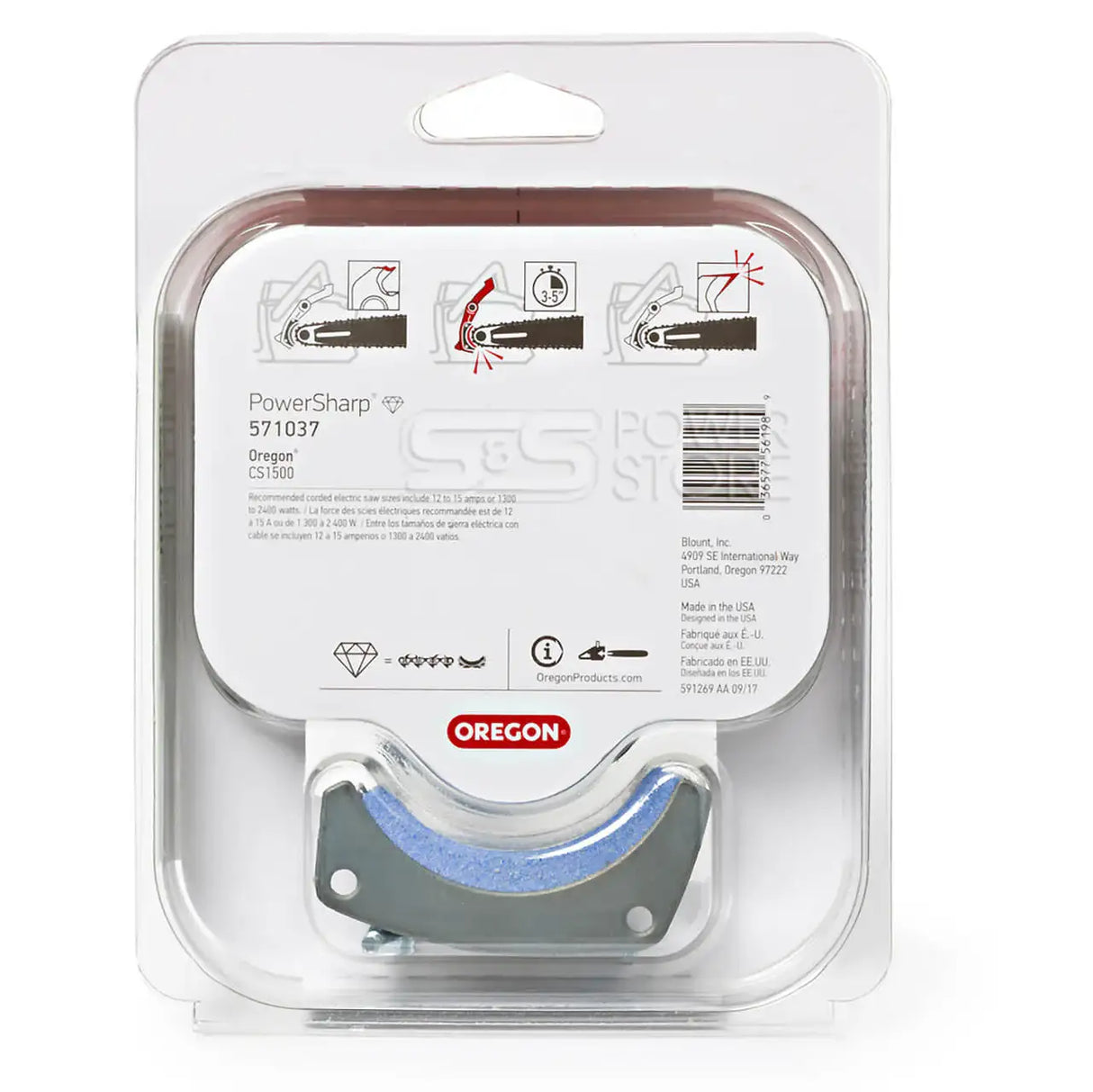 Oregon Sägekette 571037 PowerSharp 3/8" 1,3 mm 62 TG 45 cm inkl. Schleifstein - powerstore-shop