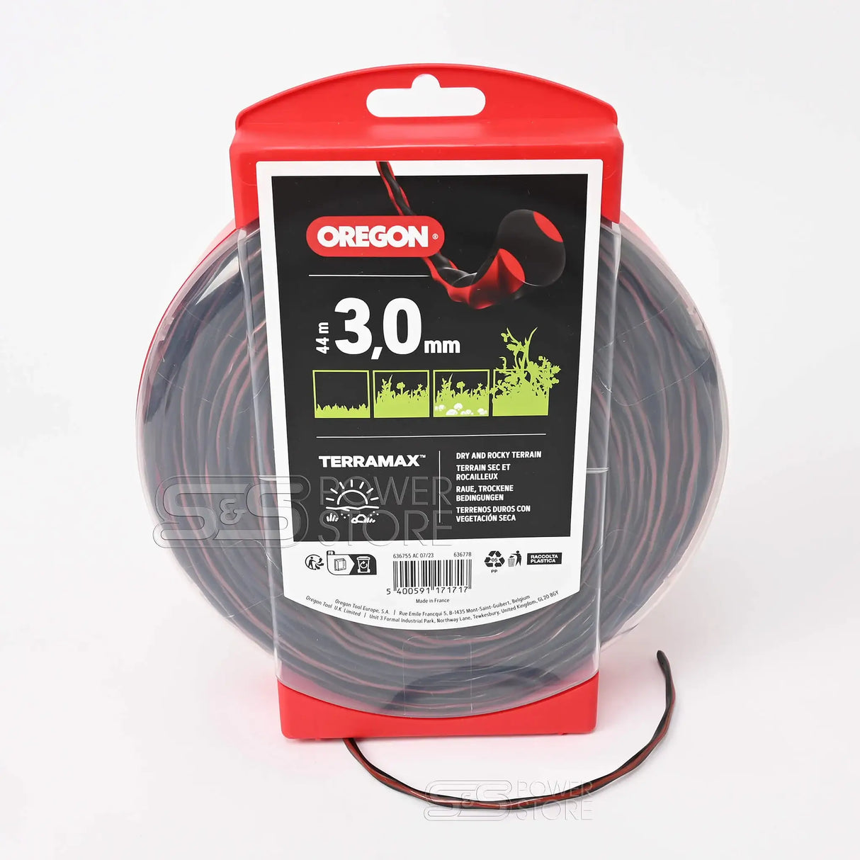 Oregon Profi Mähfaden TerraMax 3 mm x 44 m Trimmerfaden Freischneiderfaden - powerstore-shop