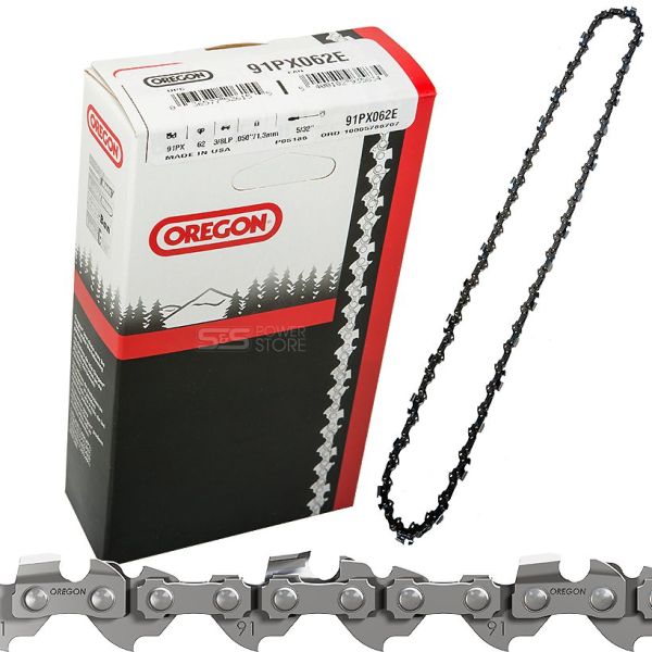 Sägekette passend für Echo CS 340 45 cm 3/8" 62 TG 1,3 mm Halbmeißel chain 