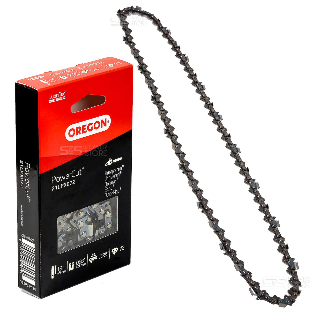 Oregon Sägekette 21LPX072E PowerCut 0.325" 1,5 mm 72 TG 45 cm Vollmeißel