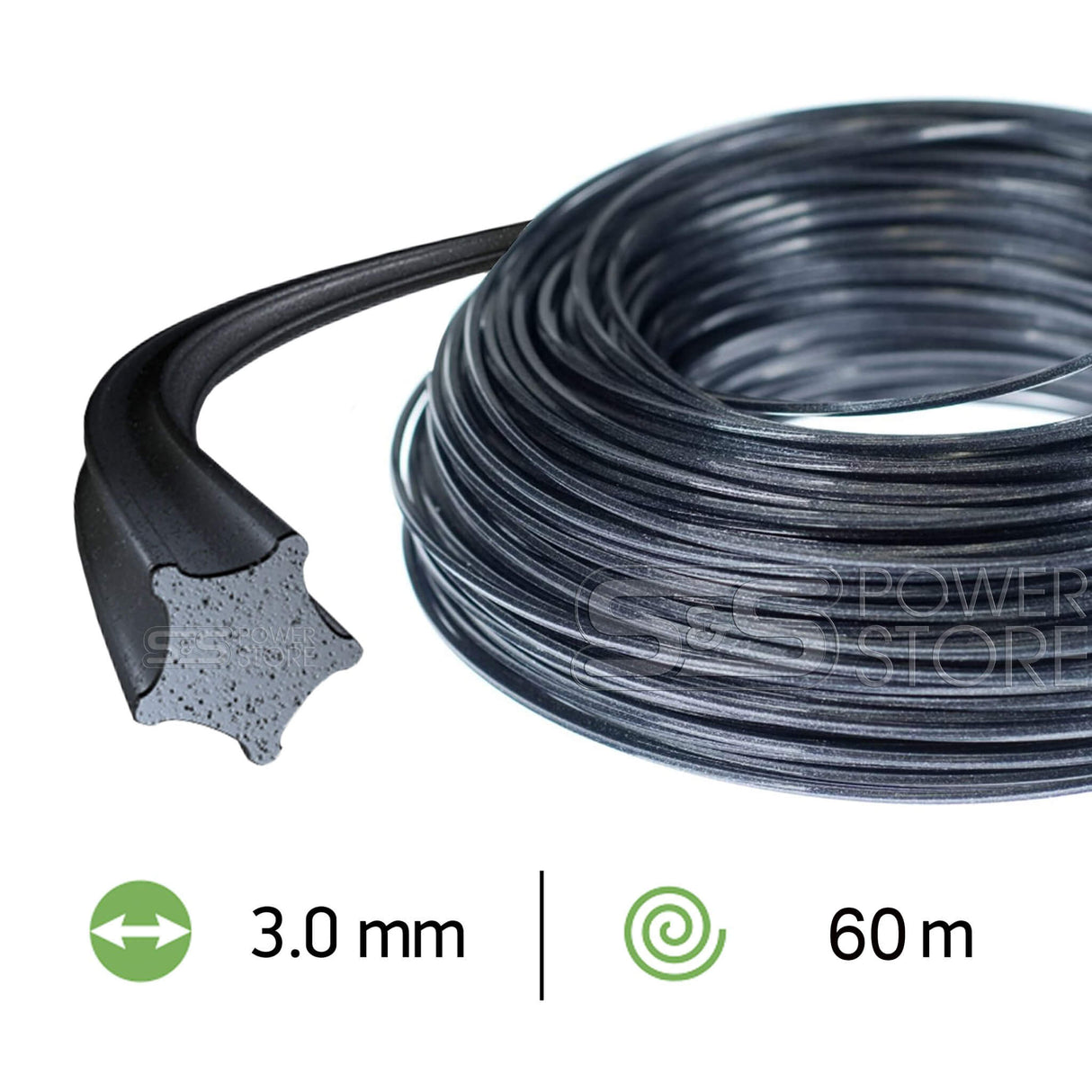 Oregon Sternform Mähfaden AluMax Nylium Starline 3,0 mm x 60 m Trimmerfaden Freischneidefaden
