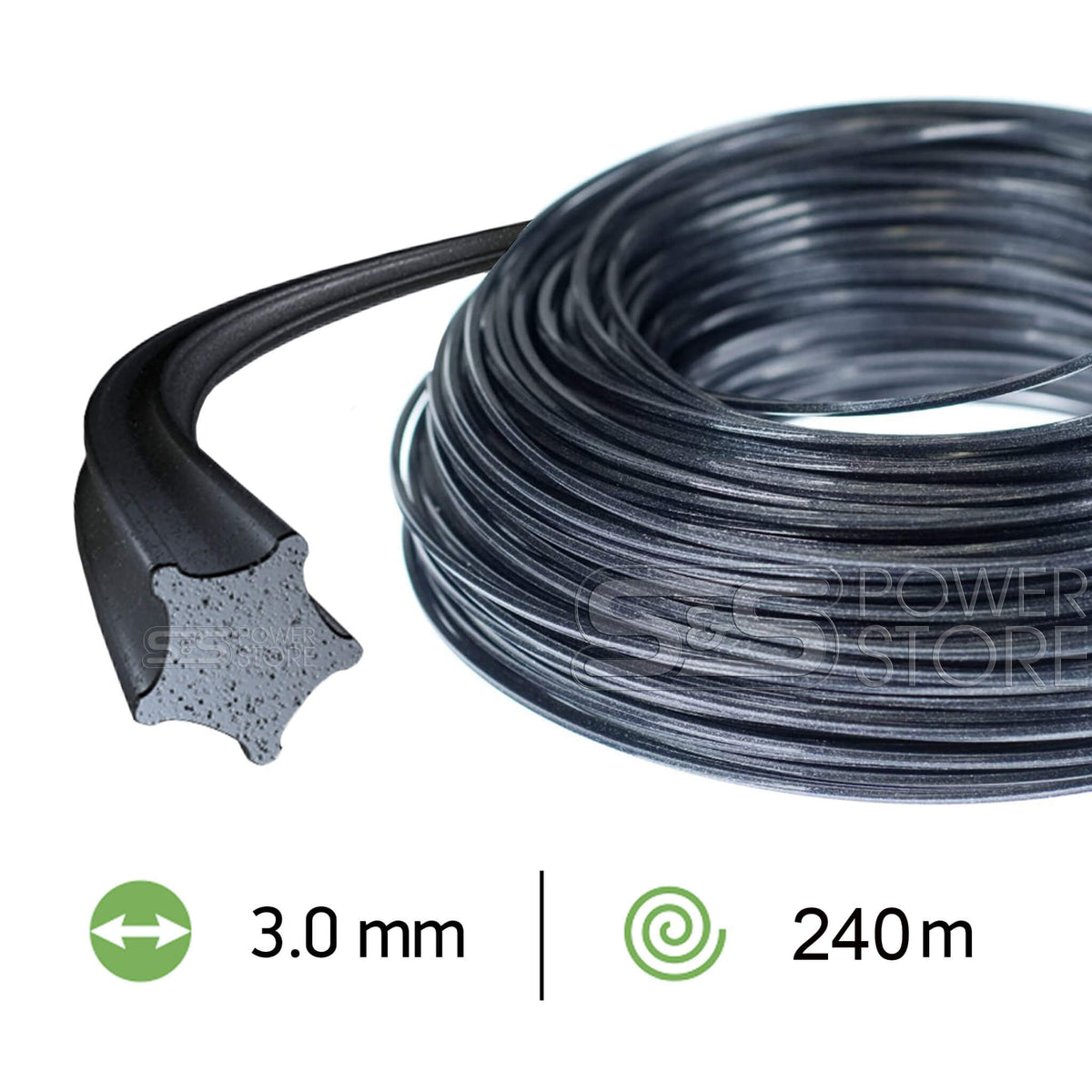 Oregon Sternform Mähfaden AluMax Nylium Starline 3,0 mm x 240 m Trimmerfaden Freischneidefaden