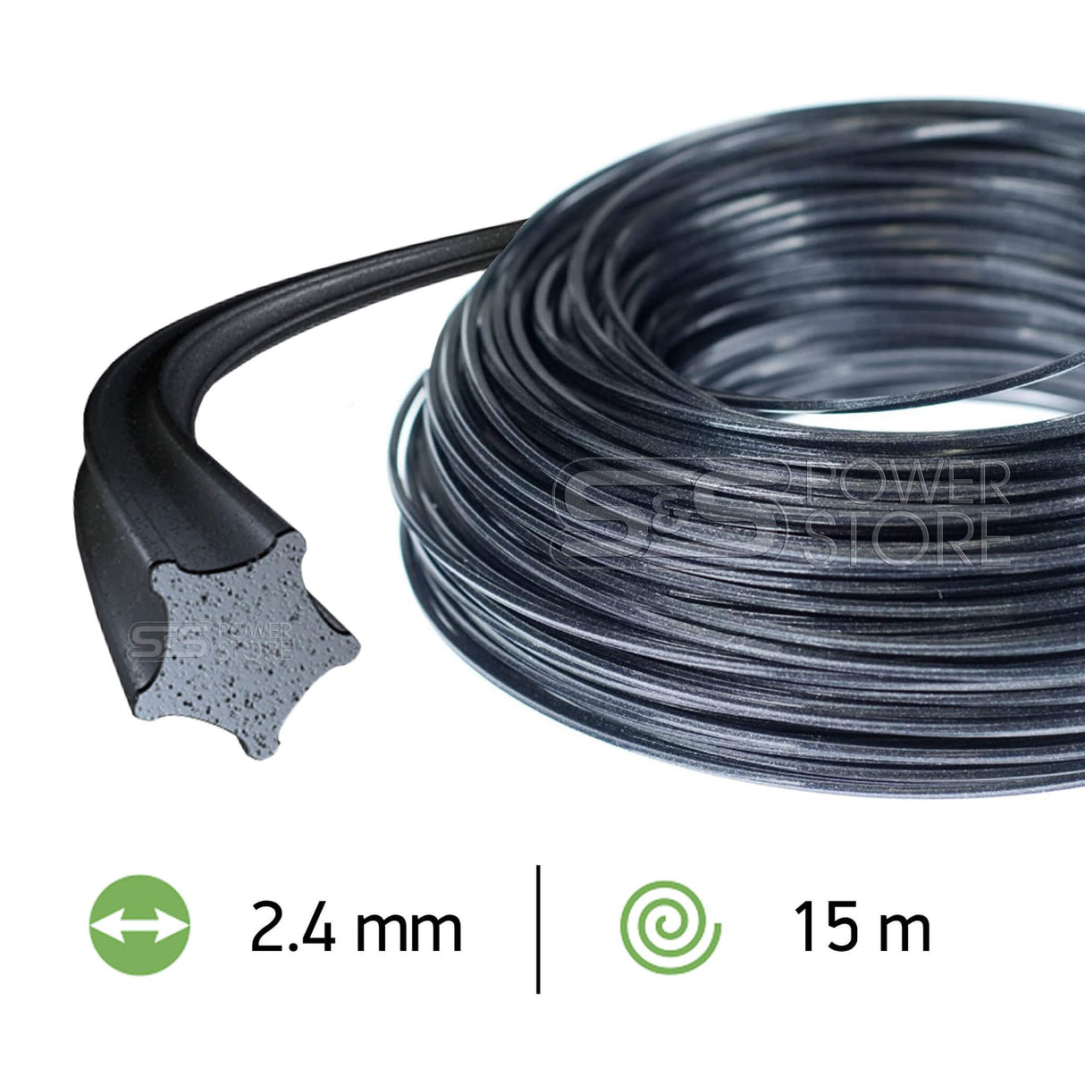 Oregon Sternform Mähfaden AluMax Nylium Starline 2,4 mm x 15 m Trimmerfaden Freischneidefaden