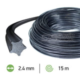 Oregon Sternform Mähfaden AluMax Nylium Starline 2,4 mm x 15 m Trimmerfaden Freischneidefaden