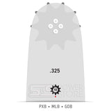 Oregon Führungsschiene passend für Husqvarna 346XP Benzin Kettensäge Schwert 38 cm AdvanceCut PRO AM 325" 1,3 mm