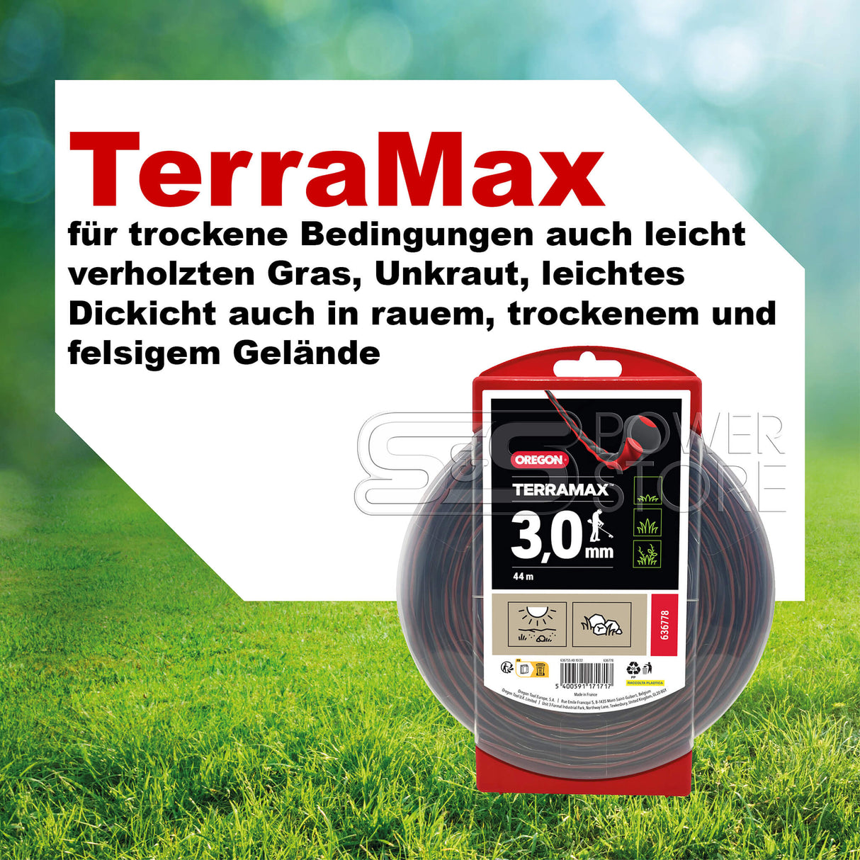 Oregon Profi Mähfaden TerraMax 3 mm x 44 m  Trimmerfaden Freischneiderfaden