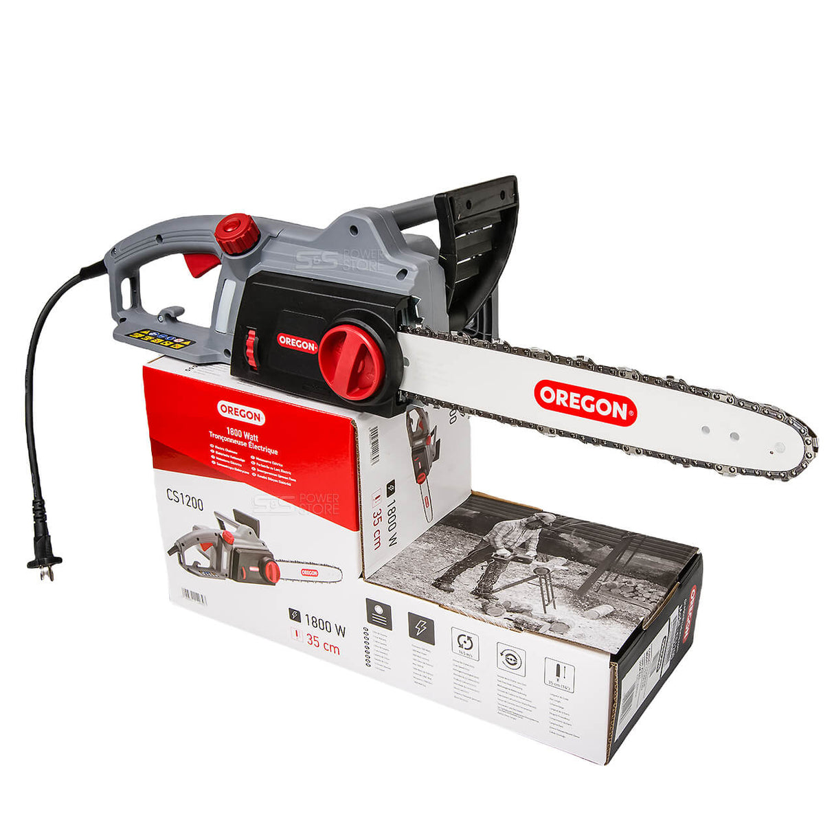 Oregon Elektro Kettensäge CS 1200 Motorsäge 35cm 1800W 230V