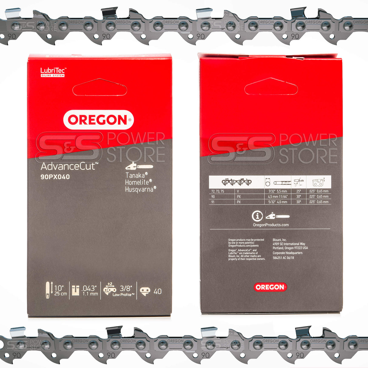 Oregon Sägekette 90PX040E AdvanceCut 3/8" 1,1 mm 40 TG 25 cm Halbmeißel