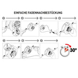Oregon Schneidkopf Set Mähkopf, Faden & Schutzbrille Garten Kit Standard 646568 für Freischneider, Motorsensen & Trimmer bis 33 cm³