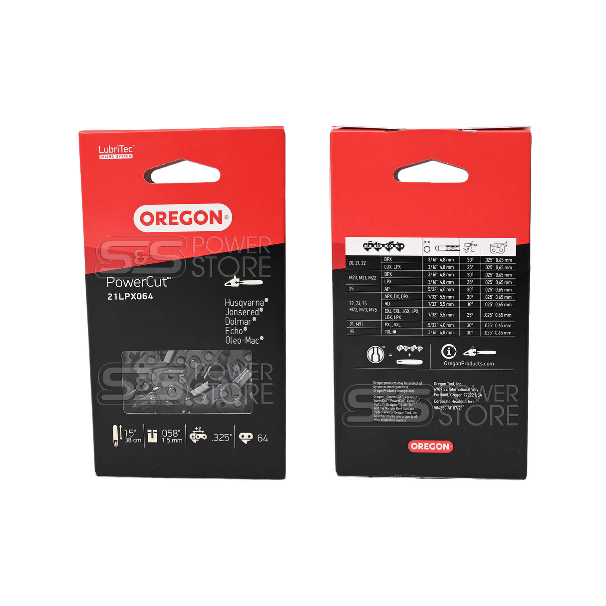 Oregon Sägekette 21LPX064E PowerCut 0.325" 1,5 mm 64 TG 38 cm Vollmeißel - powerstore-shop