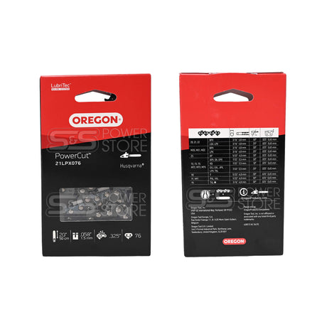 Oregon Sägekette 21LPX076E PowerCut 0.325" 1,5 mm 76 TG 50 cm Vollmeißel - powerstore-shop