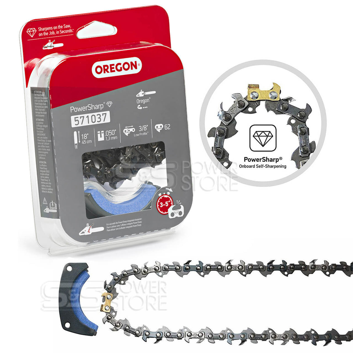 Oregon Elektro Kettensäge CS1500 Angebot Set inkl. 2 Powersharp Sägeketten