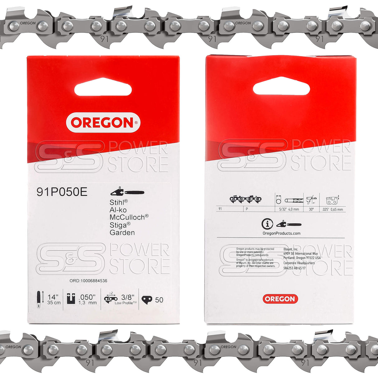 Oregon Sägekette 91P050E Xtraguard 3/8" 1,3 mm 50 TG 35 cm Halbmeißel