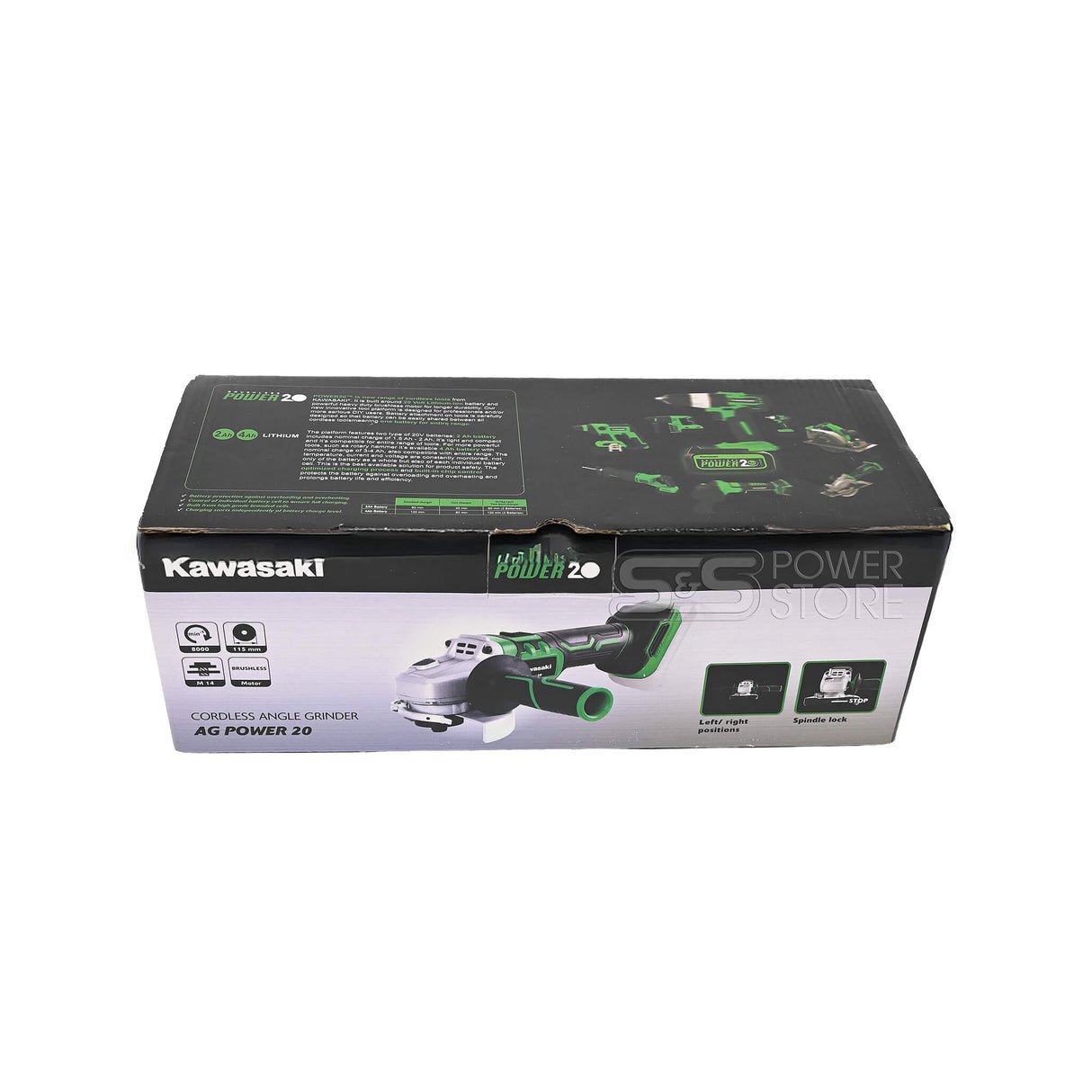 Kawasaki Akku Winkelschleifer AG Power 20 V 115 mm Brushless - powerstore-shop