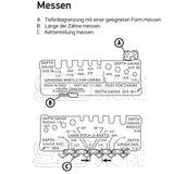 Oregon Schleif- und Abziehlehre Schleifscheiben Radien Kontur Multifunktionslehre
