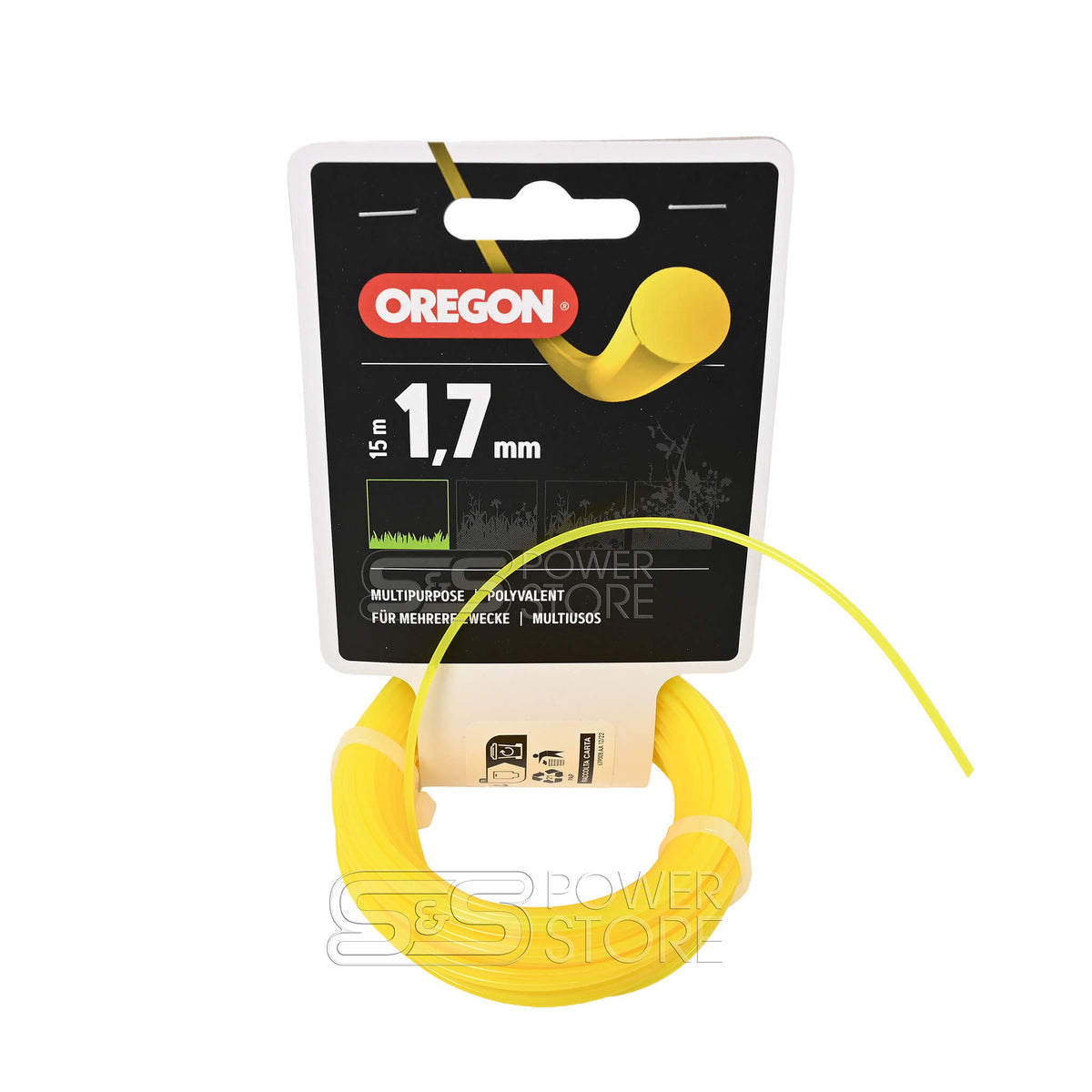 Oregon Gelber Freischneidefaden Yellow Roundline 1,7 mm Durchmesser 15 m Länge Trimmerfaden - powerstore-shop