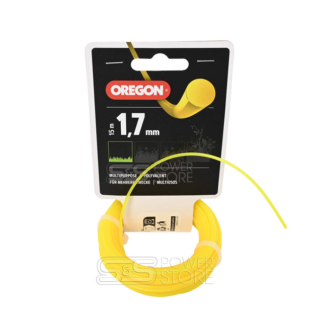 Oregon Gelber Freischneidefaden Yellow Roundline 1,7 mm Durchmesser 15 m Länge Trimmerfaden - powerstore-shop