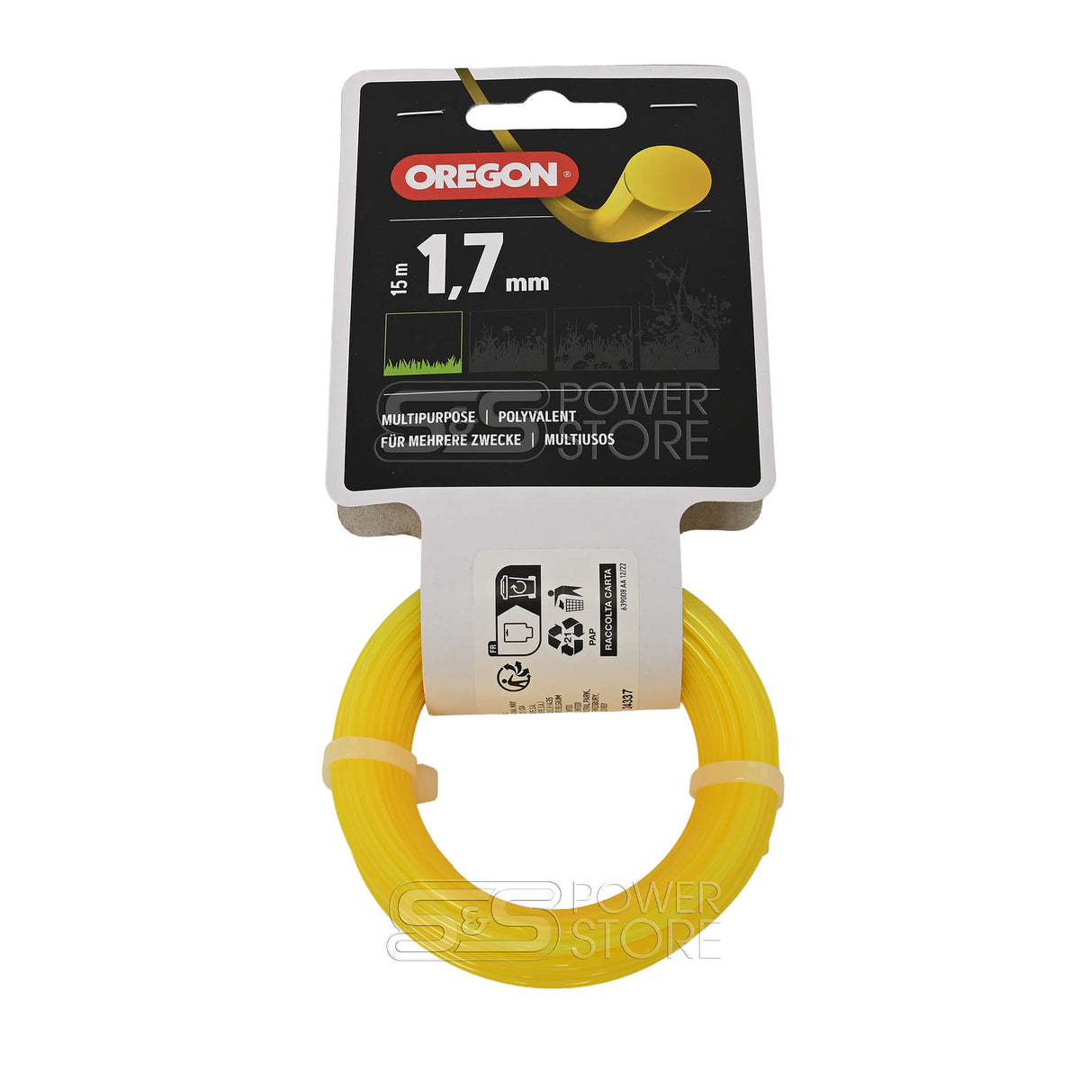 Oregon Gelber Freischneidefaden Yellow Roundline 1,7 mm Durchmesser 15 m Länge Trimmerfaden - powerstore-shop