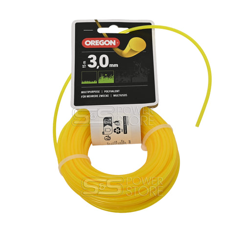 Oregon Gelber Freischneidefaden Yellow Roundline 3,0 mm Durchmesser 15 m Länge Trimmerfaden - powerstore-shop