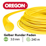 Oregon Gelber Freischneidefaden Yellow Roundline 3,0 mm Durchmesser 240 m Länge Trimmerfaden - powerstore-shop