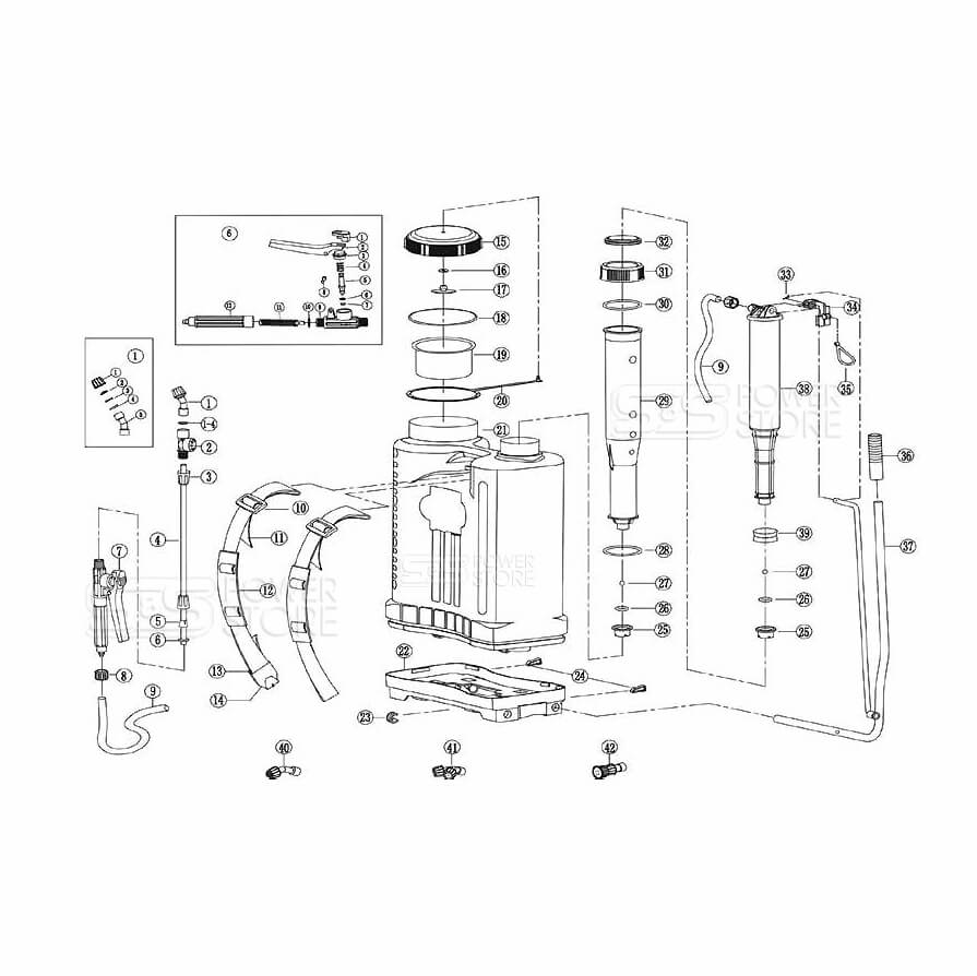 Oregon Rückenspritze 20 Liter 4 bar Drucksprühgerät Drucksprüher 646609