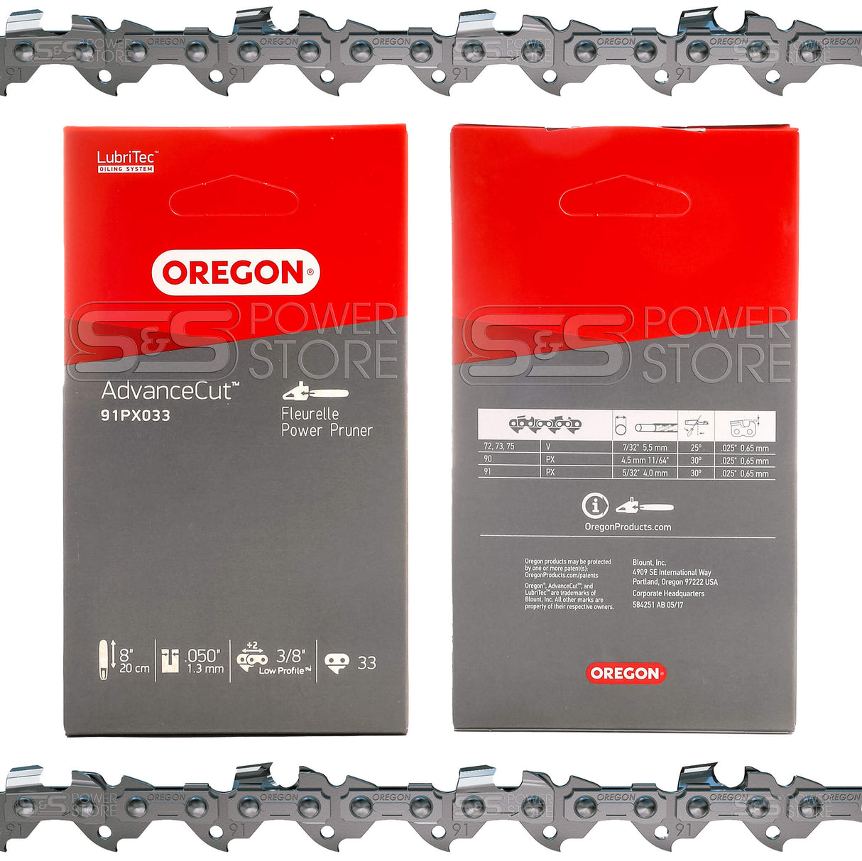 Oregon Sägekette 91PX033E AdvanceCut 3/8" 1,3 mm 33 TG 20 cm Halbmeißel