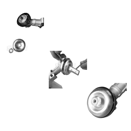 Befestigungs Set Messeraufsatz für Motorsense & Freischneider Mutter mit Linksgewinde M10 x 1,25 - powerstore-shop