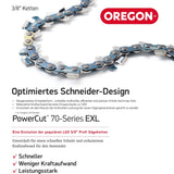 Oregon PowerCut Sägekette passend Stihl 048 Kettensäge 3/8" 1,6 mm 60 TG 40 cm Vollmeißel