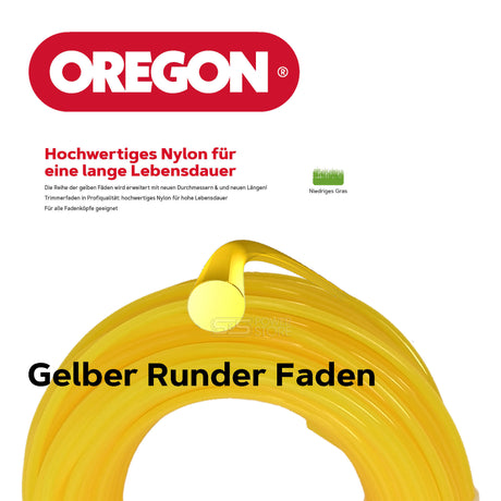 15m Trimmerfaden Oregon Roundline 2,4 mm passend für Stihl FS 38 Mähkopf AutoCut C 6-2 - powerstore-shop