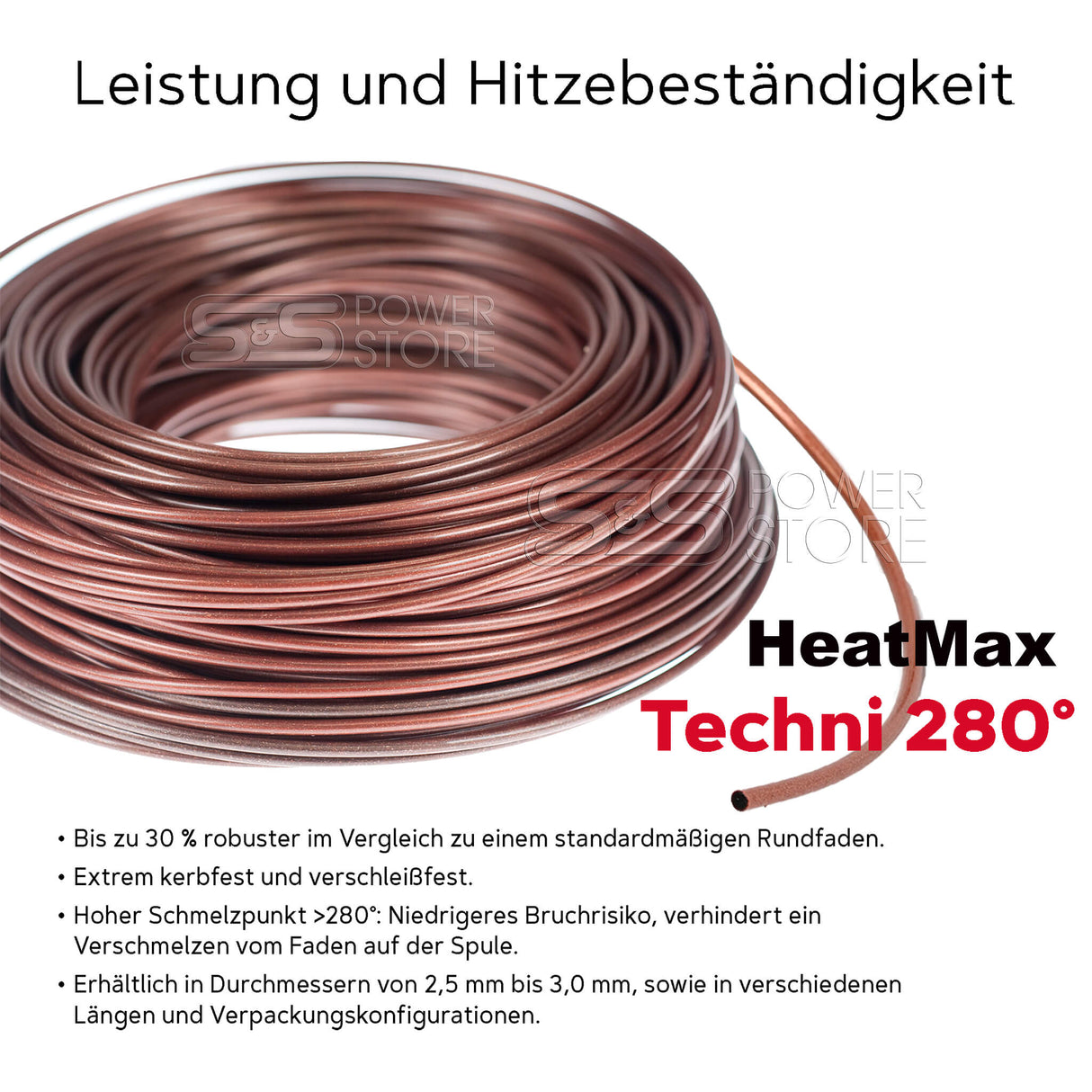 Oregon Profi Mähfaden Techni 280° HeatMax 2,5 mm x 324 m Trimmerfaden Freischneidefaden - powerstore-shop