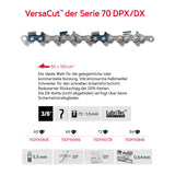 Oregon Sägekette 75DPX060E VersaCut 3/8" 1,6 mm 60 TG 40 cm Halbmeißel Sicherheitstreibglied