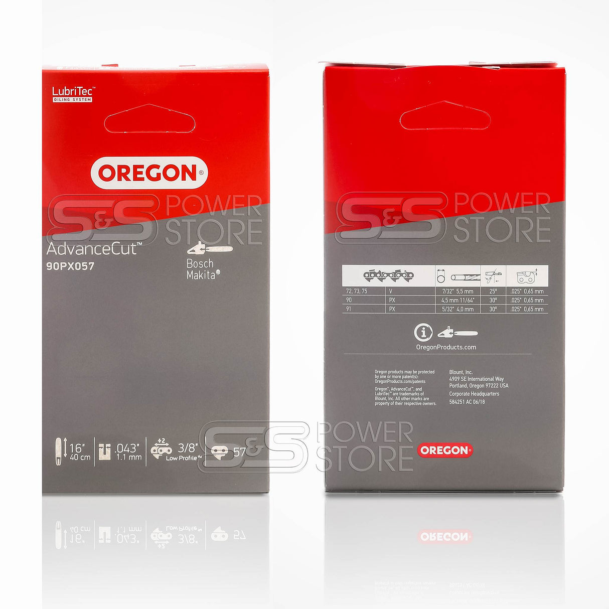 Oregon Sägekette 90PX057E AdvanceCut 3/8" 1,1 mm 57 TG 40 cm Halbmeißel