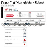 Oregon DuraCut Sägekette hartverchromt M91VXL056E Multicut 3/8" 1,3 mm 56 TG 40 cm Halbmeißel