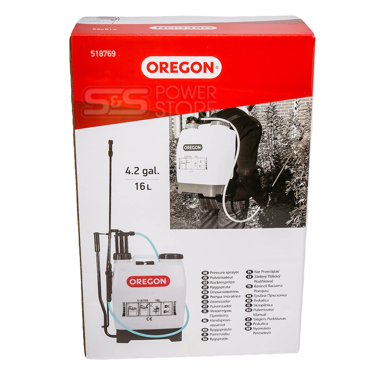 Oregon Rückenspritze 16 Liter Drucksprühgerät Drucksprüher 518769